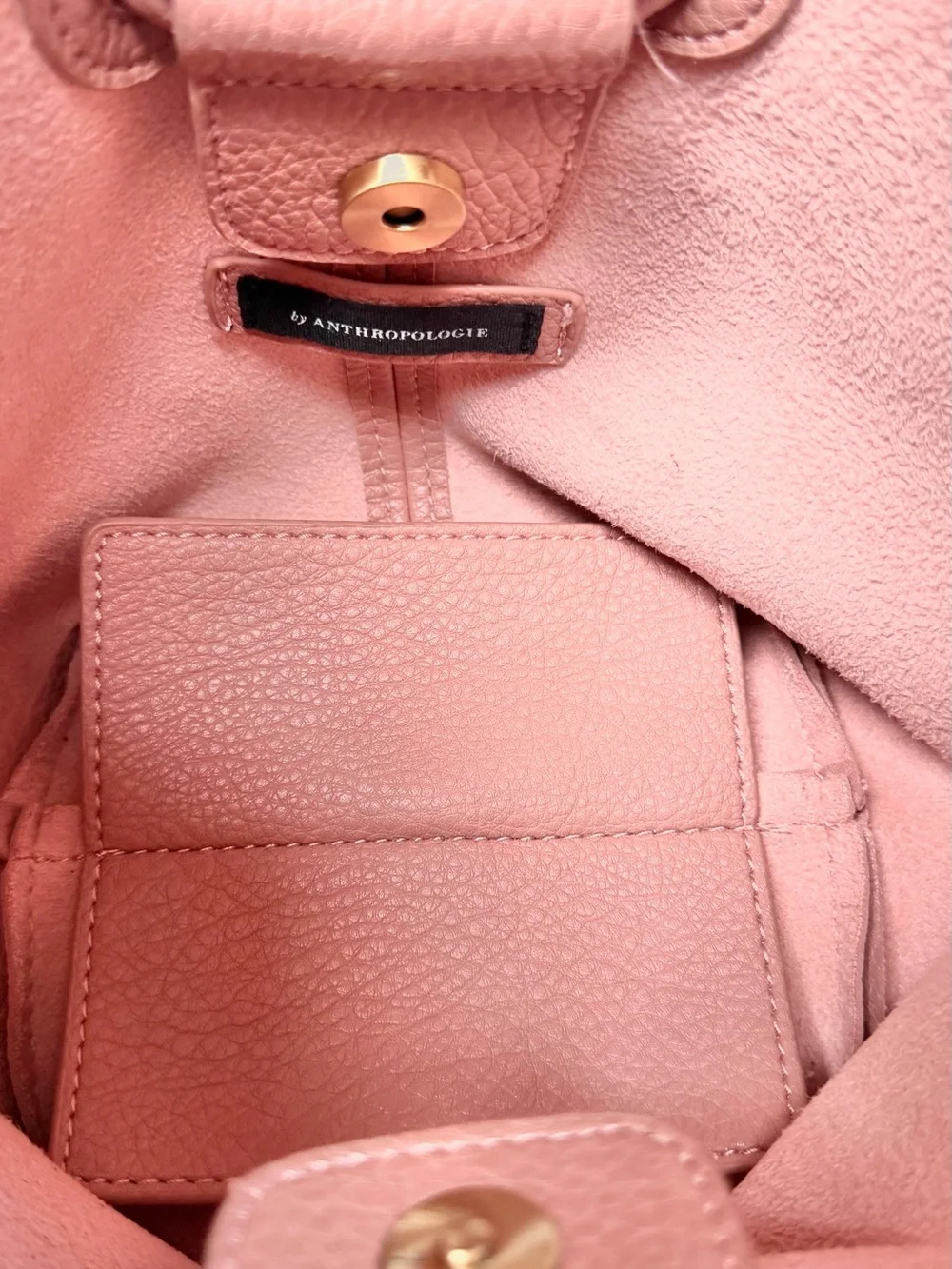 Anthropologie Vegan Leather Mini Bag in a Desert Rose
